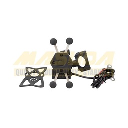 PORTA CELULAR CON CARGADOR USB IR-004 BASE ESPEJO